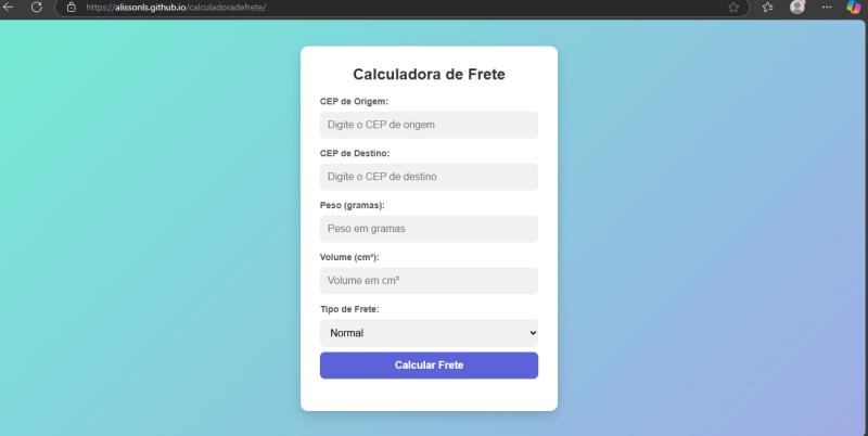 Calculadora de Frete